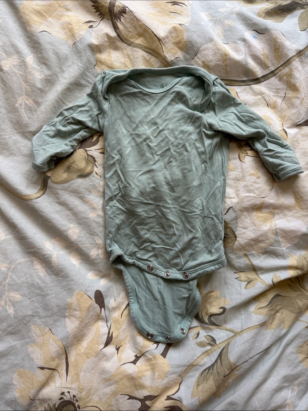 Kyte BABY Soft Sage Green Long-Sleeve One-Piece Bodysuit